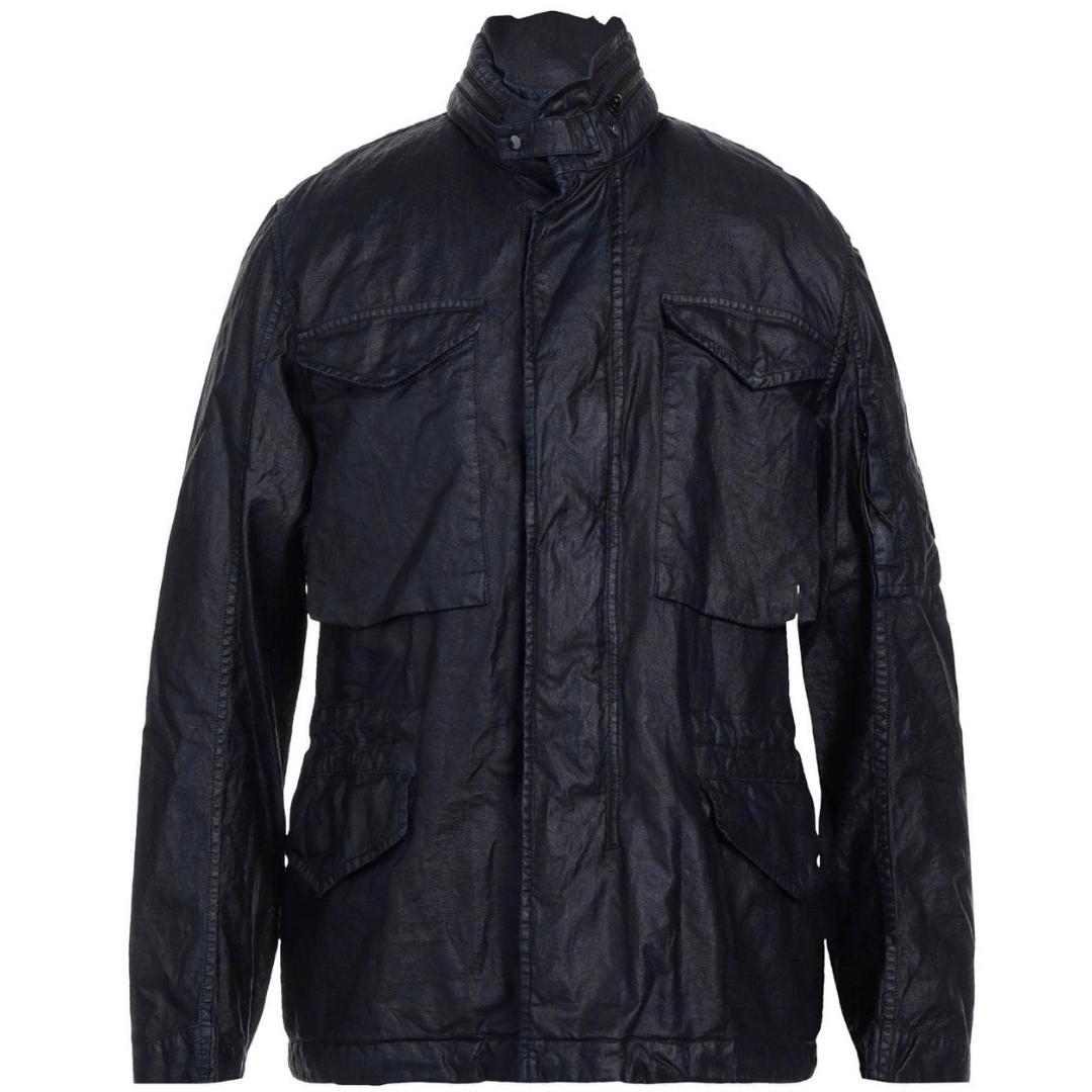 C.P. Company Lino Wax Medium Navy Blue Jacket