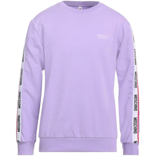 Moschino Taped Sleeve Purple Sweatshirt XS