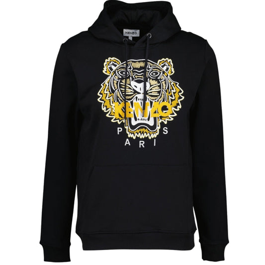 Kenzo Tiger Embroidered Varsity Icon Black Hoodie