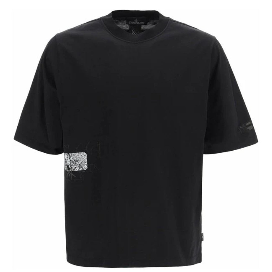 Stone Island Shadow Project Patch Design Black T-Shirt