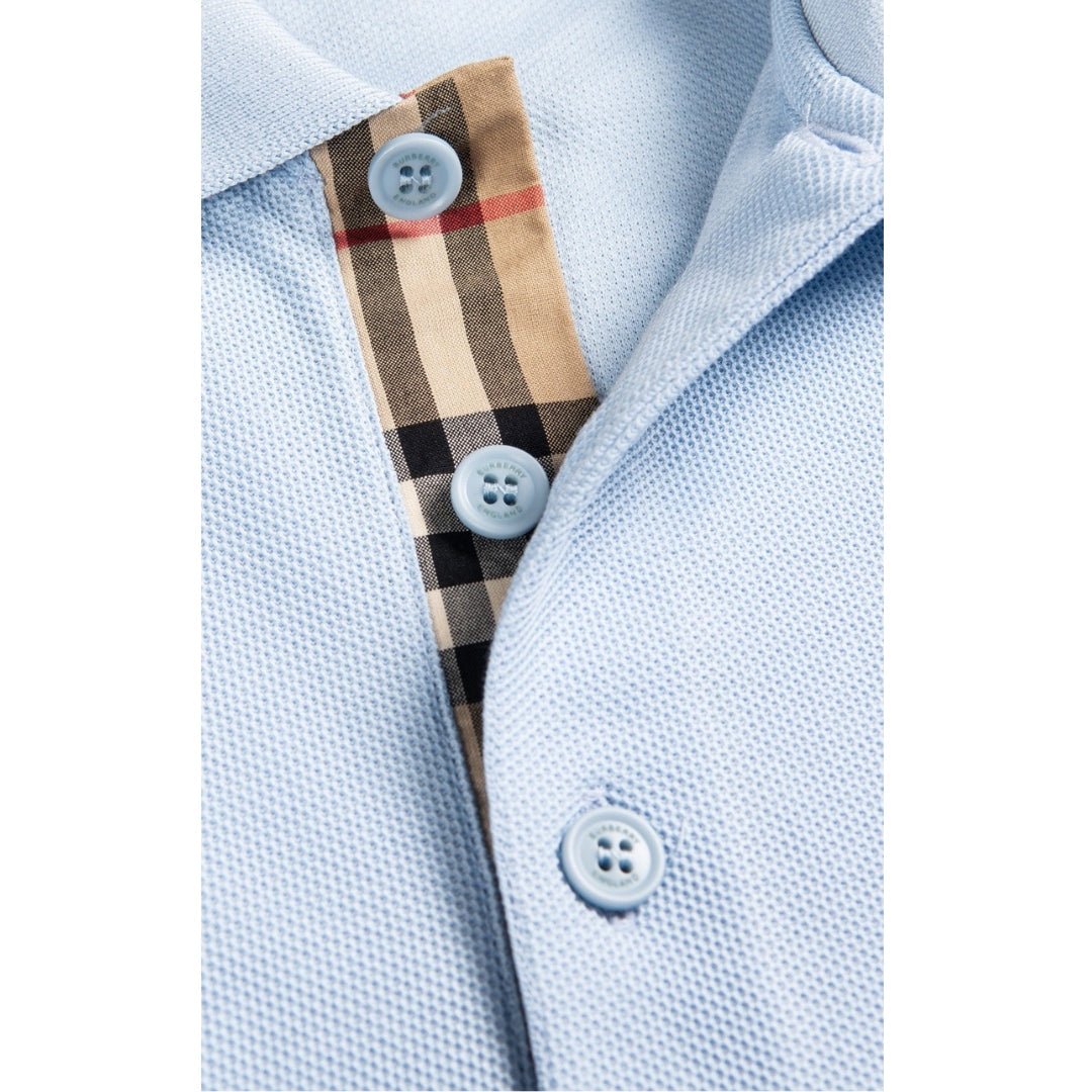 Burberry Mens Polo Shirt 8065404 Eddie Sky Blue