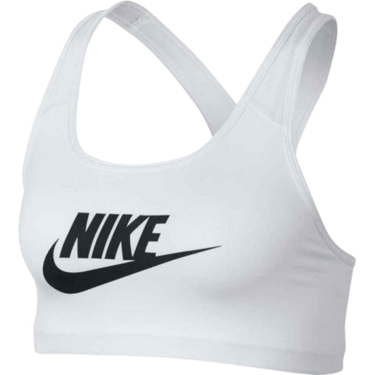 Nike Swoosh Logo White Training  Sports Bra