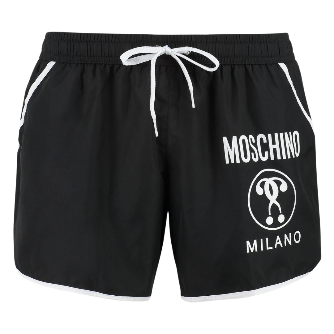 Moschino Milano Logo Black Short Swim Shorts XS