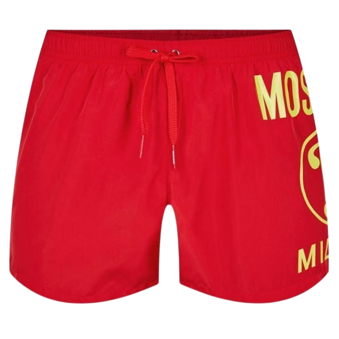 Moschino Large Milano Logo Red Short Swim Shorts S