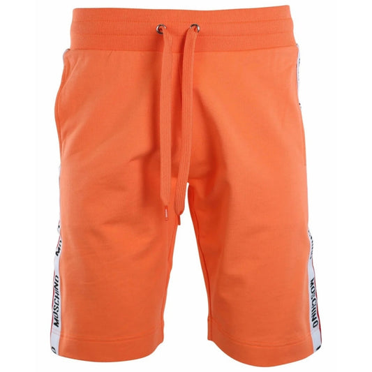 Moschino Branded Tape Legs Orange Shorts XS