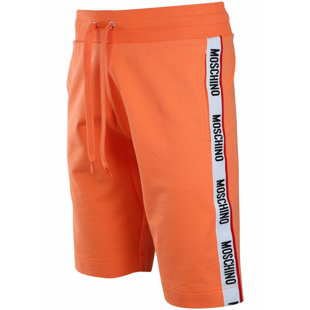 Moschino Branded Tape Legs Orange Shorts XS