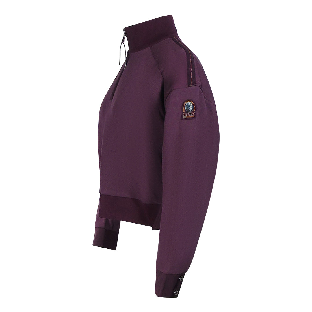 Parajumpers Quarter Zip Turtleneck Fleece Purple Sweatshirt S