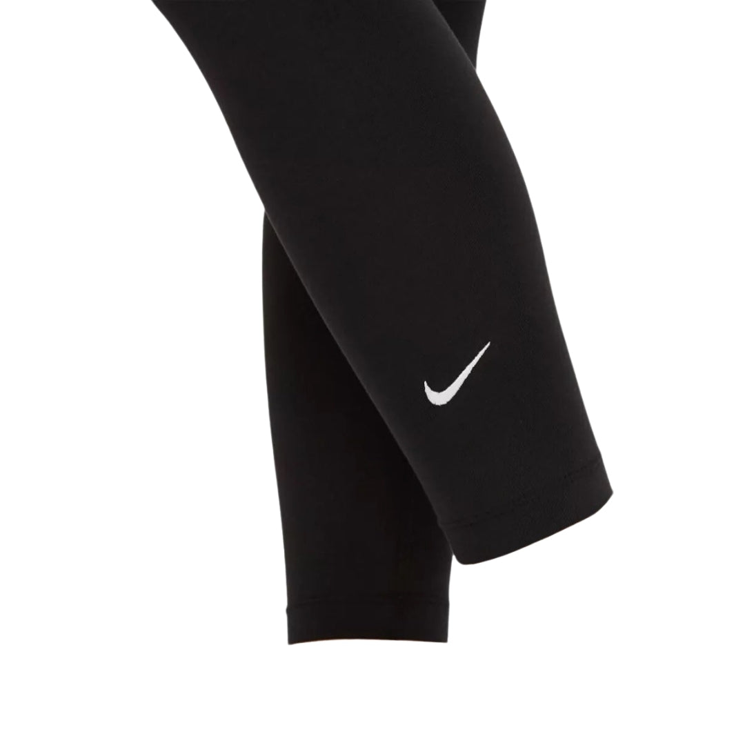 Nike Small Swoosh Logo Plain Black Leggings XS