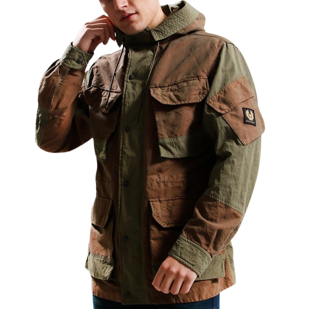 Belstaff Canteen Burnt Olive Green Parka Jacket L