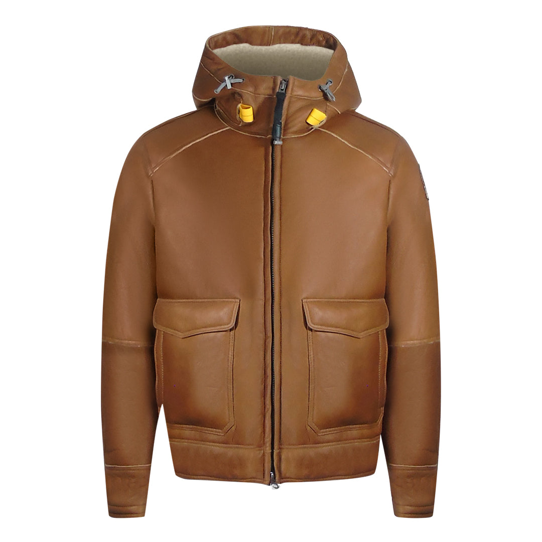 Parajumpers Elton Special Brown Leather Jacket L