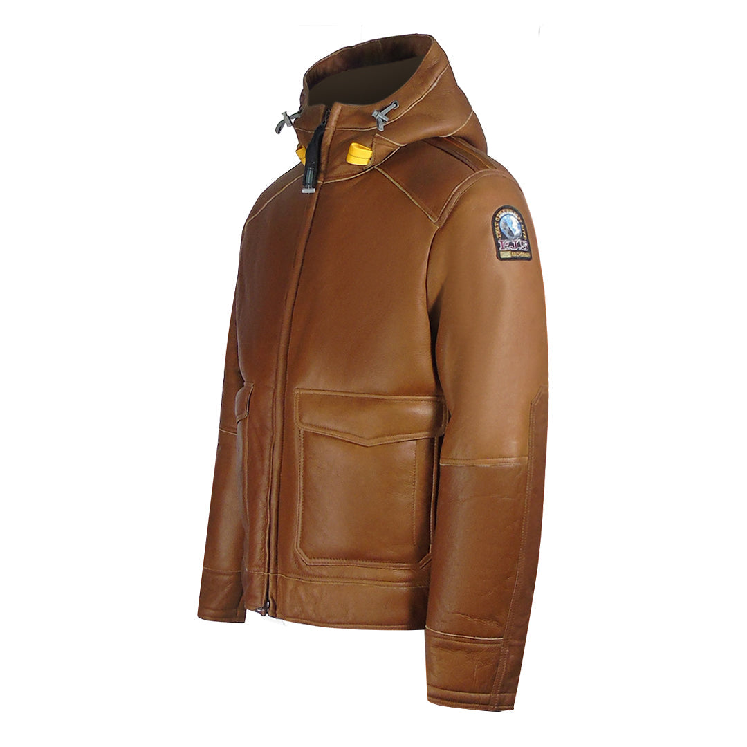 Parajumpers Elton Special Brown Leather Jacket L