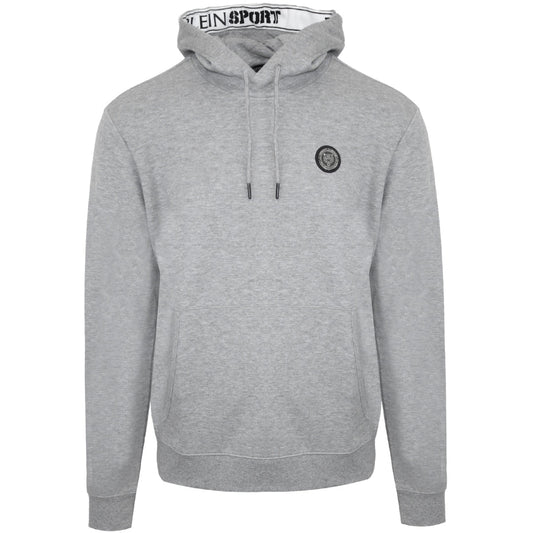 Plein Sport Large Scratch Logo Taped Hood Grey Hoodie S