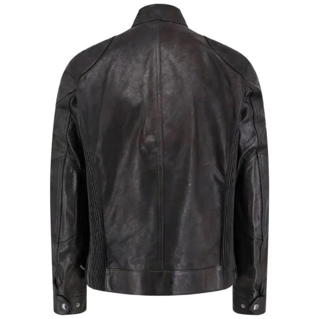 Belstaff Gangster Black Leather Jacket XXXXXXL