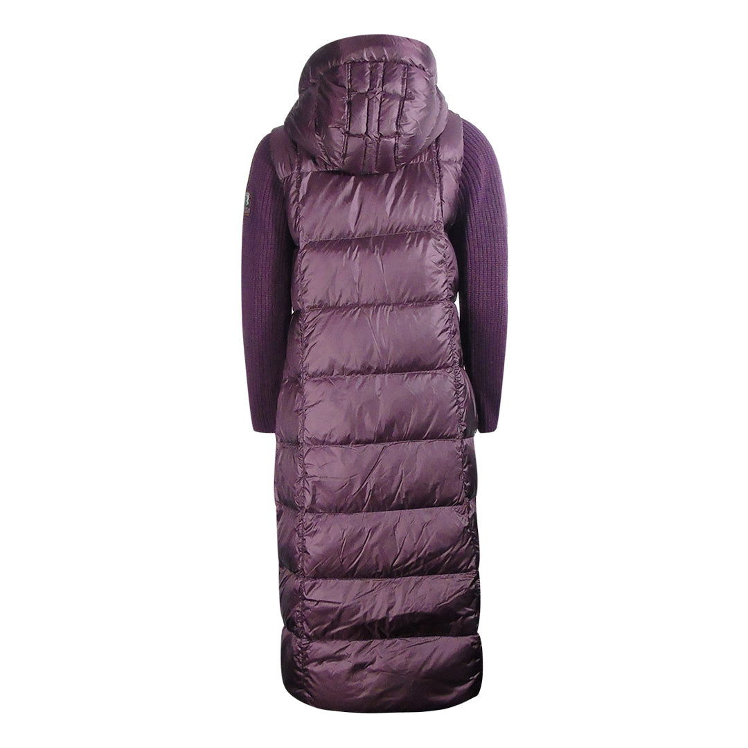 Parajumpers Halisa Fig Purple Long Hooded Down Jacket S