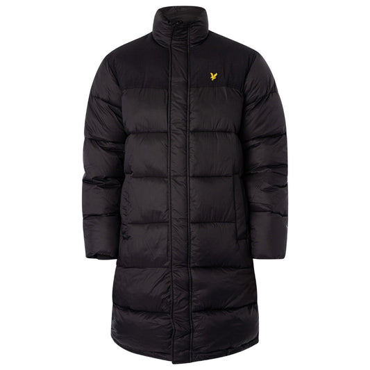 Lyle & Scott Long Wadded Puffer Black Jacket S