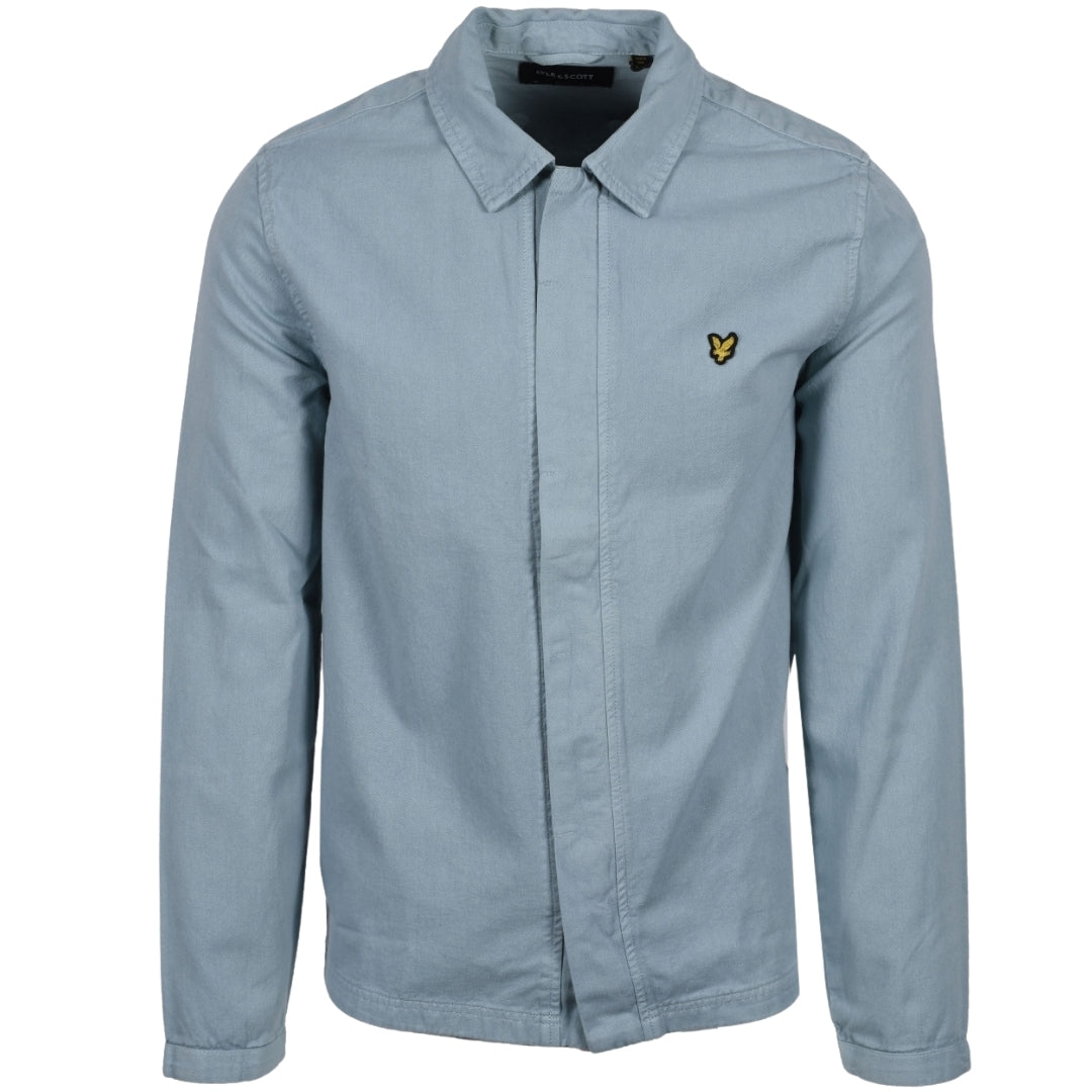 Lyle & Scott Washed Drill Overshirt Away Blue Jacket XS