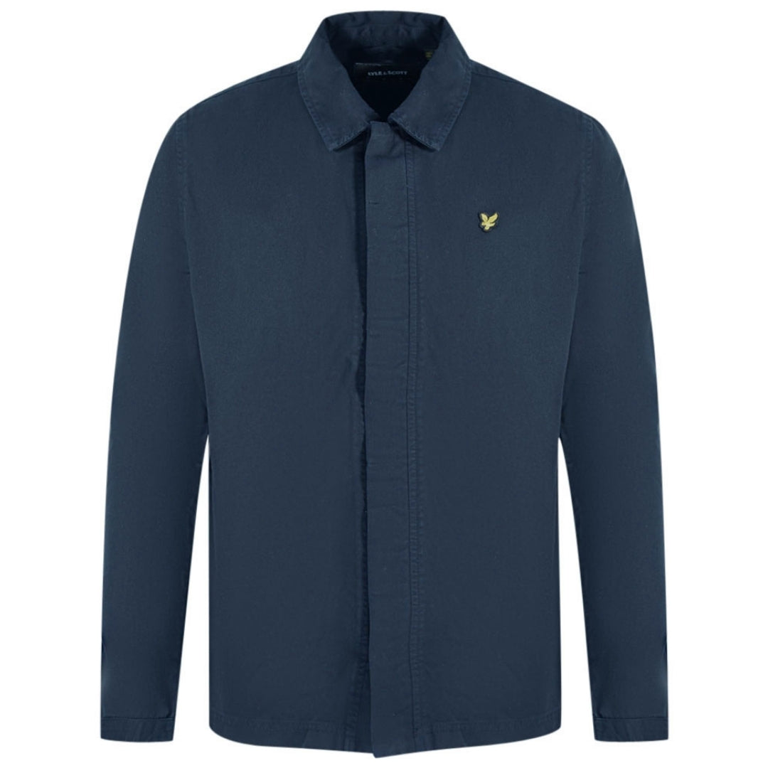 Lyle & Scott Washed Drill Navy Blue Overshirt Jacket L