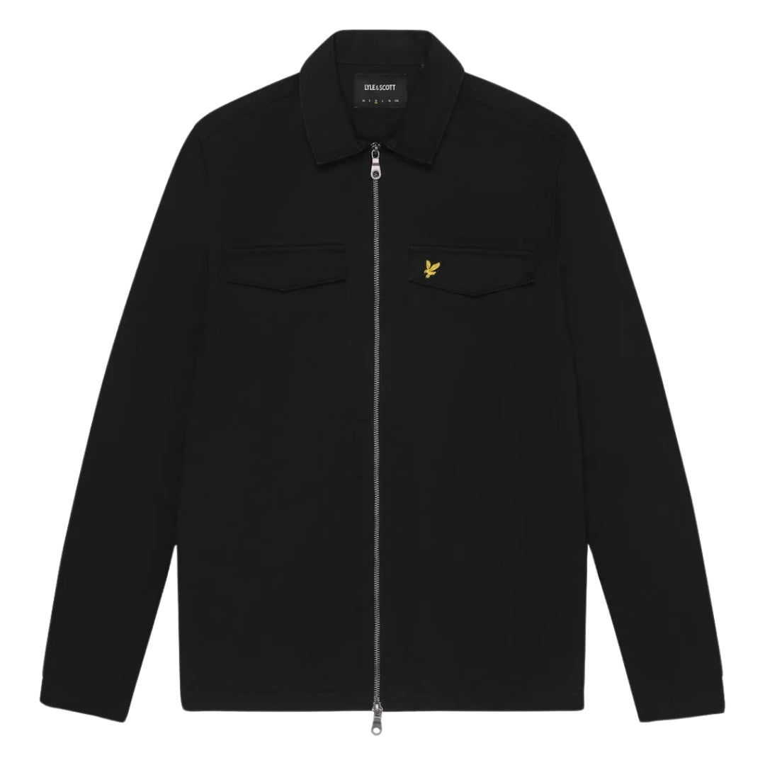 Lyle & Scott Branded Logo Jet Black Overshirt Jacket M