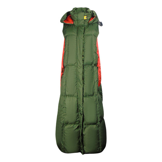 Parajumpers Lory Green Long Hooded Vest Down Jacket S