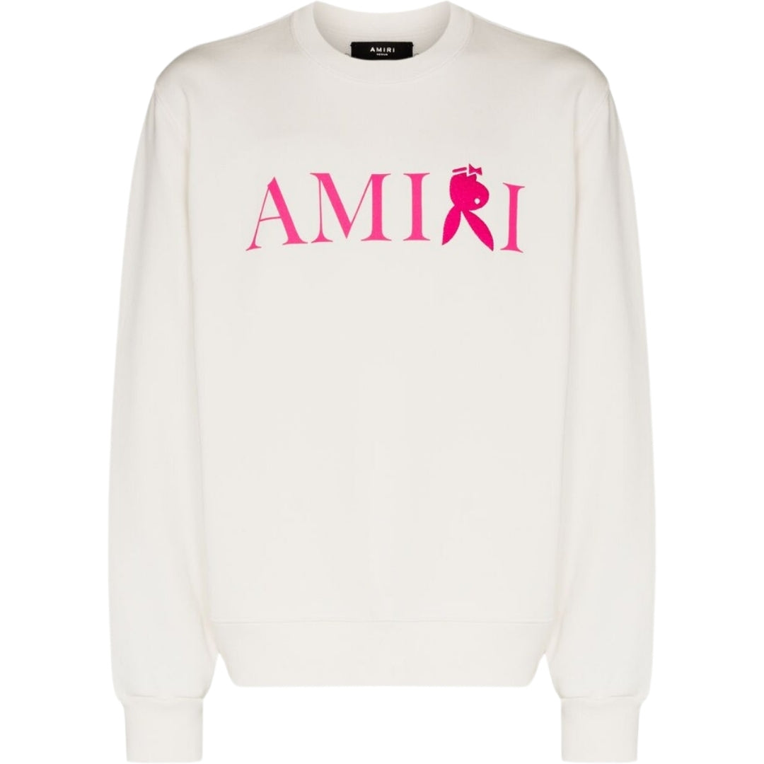 Amiri Reverse Bunny Logo White Sweatshirt XS