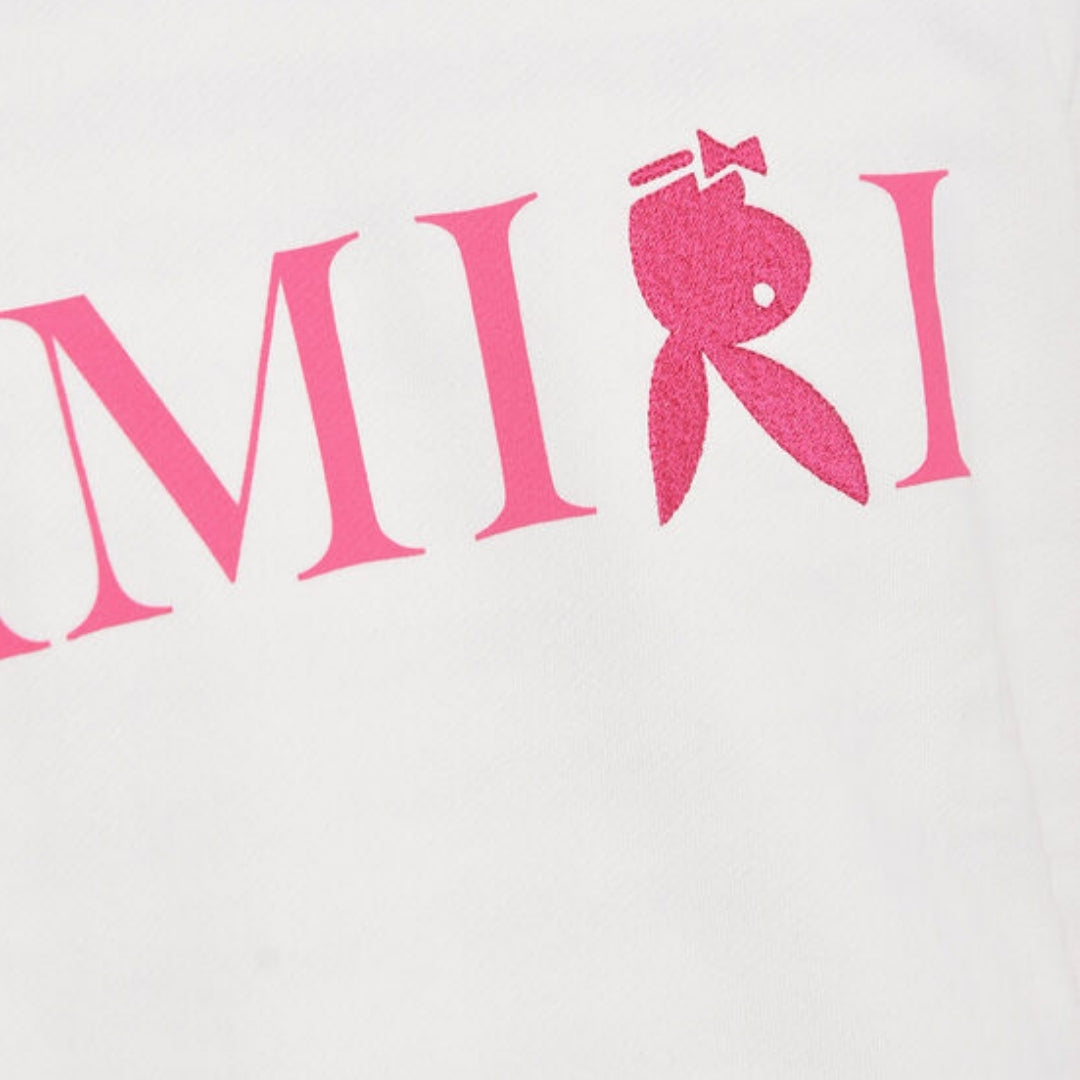 Amiri Reverse Bunny Logo White Sweatshirt XS