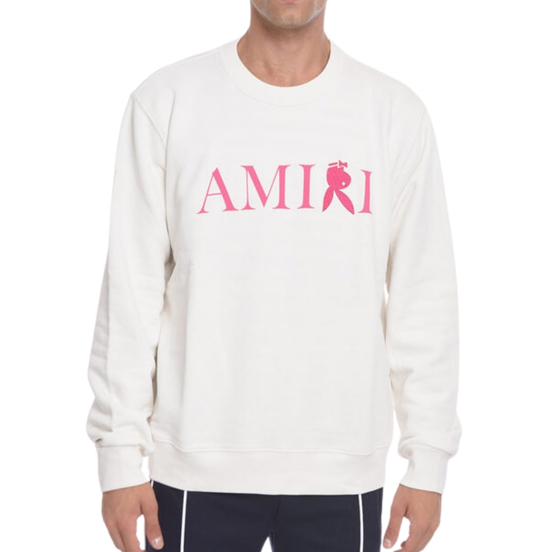 Amiri Reverse Bunny Logo White Sweatshirt XS