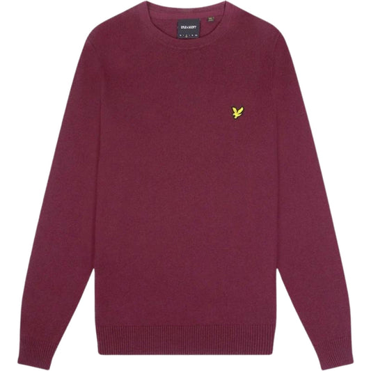 Lyle & Scott Mens KN400VC X237 Sweater Red