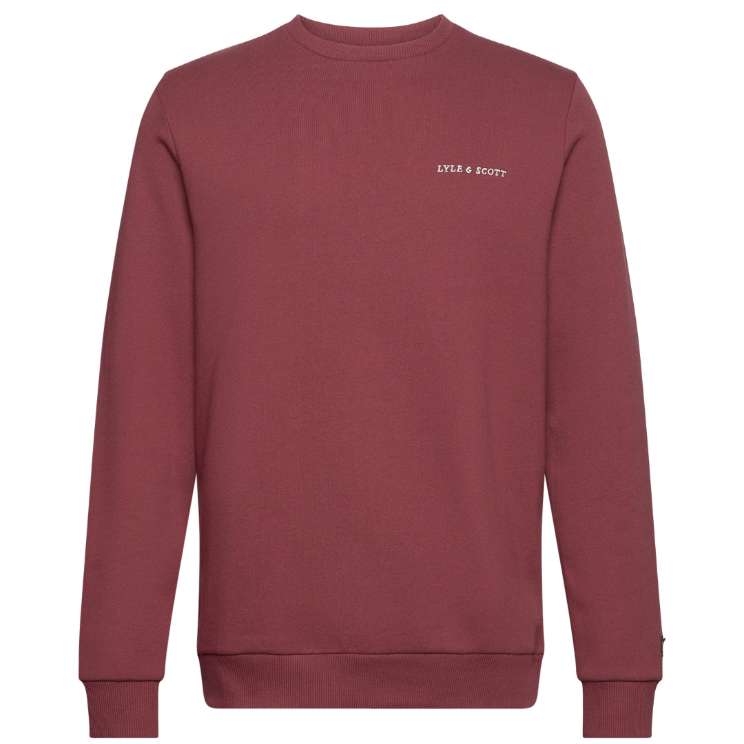 Lyle & Scott Embroidered Logo Fletcher Burgundy Sweatshirt