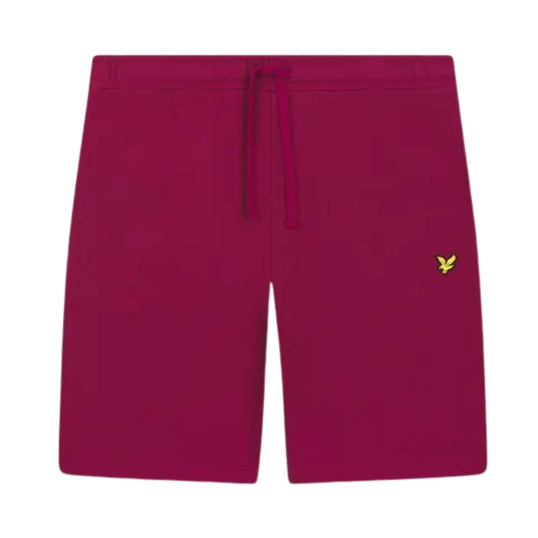 Lyle & Scott Branded Logo Rich Burgundy Sweat Shorts