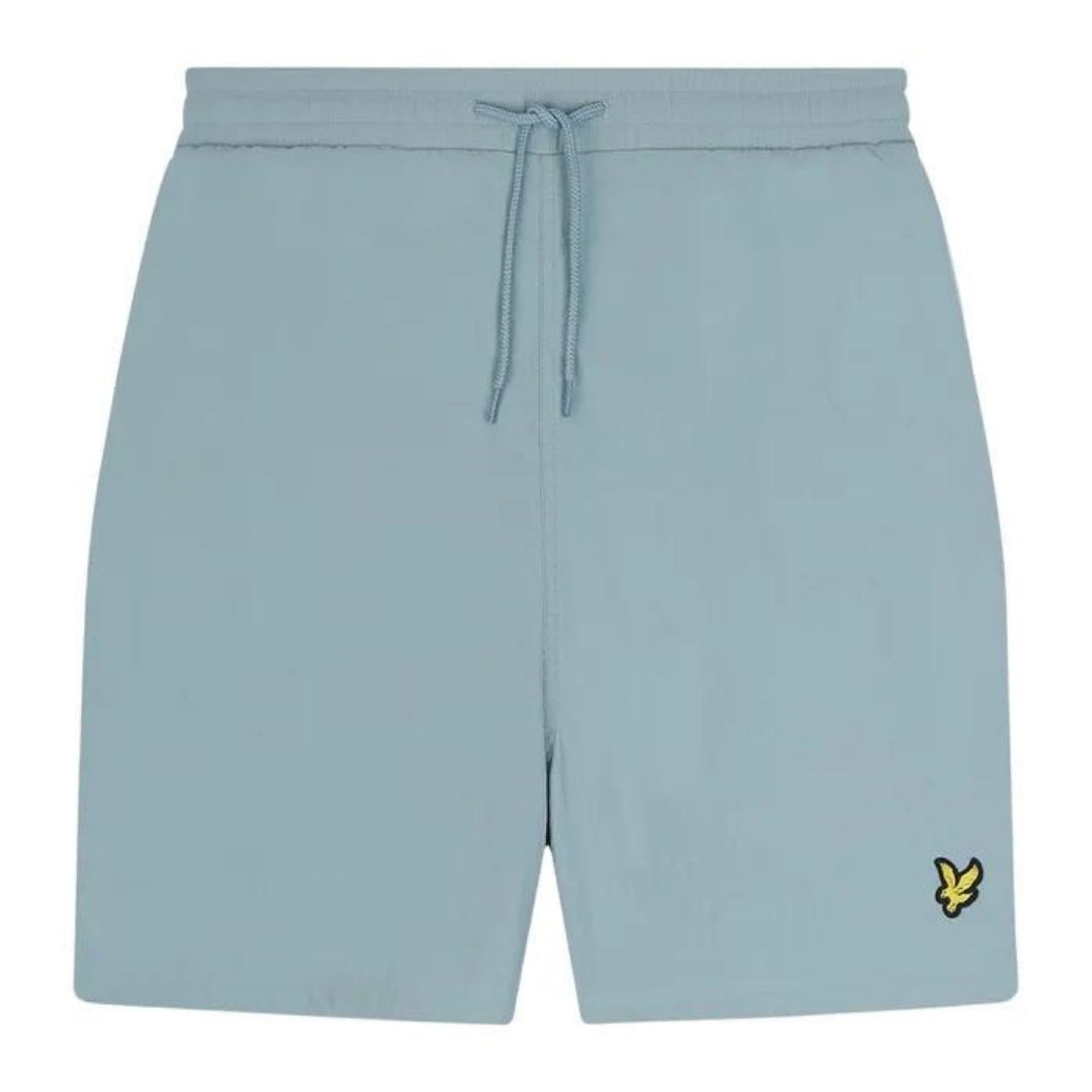 Lyle & Scott Branded Logo Slate Blue Swim Shorts