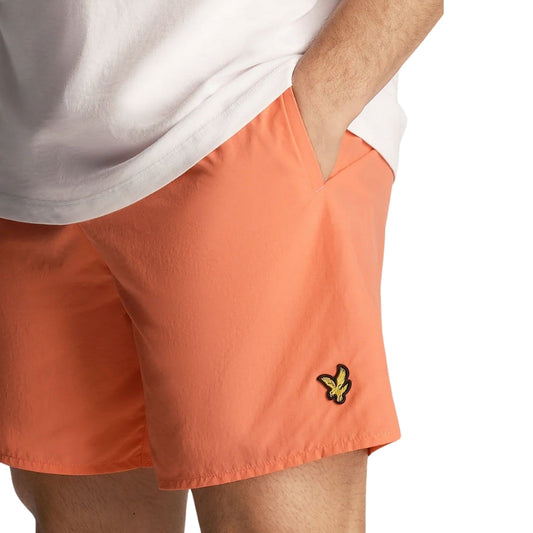 Lyle & Scott Branded Logo Tangarine Tango Swim Shorts