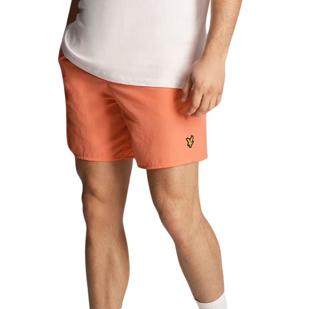 Lyle & Scott Branded Logo Tangarine Tango Swim Shorts