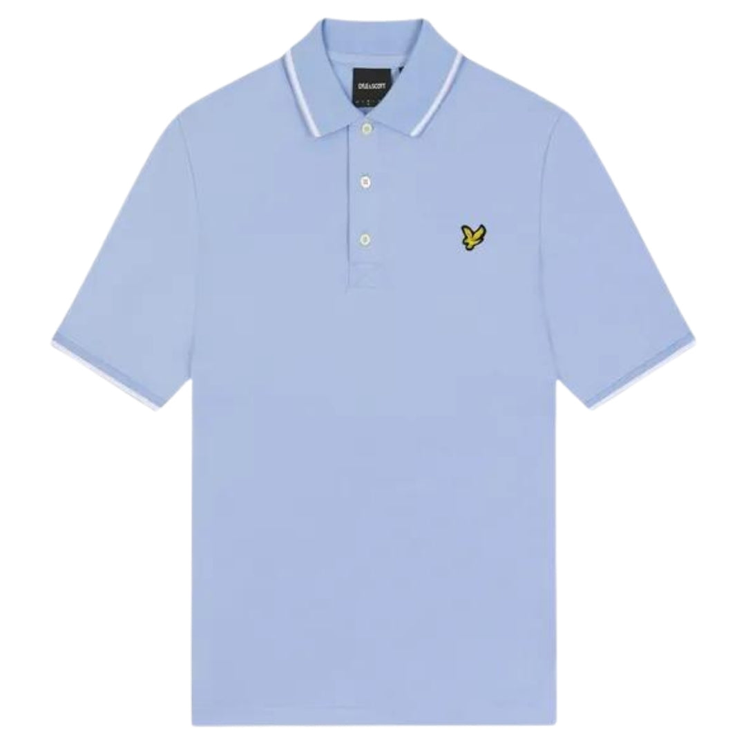 Lyle & Scott Brand Chest Logo Light Blue Polo Shirt