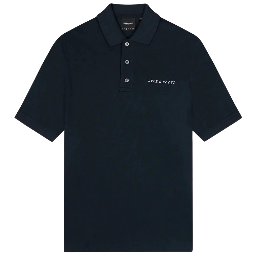 Lyle & Scott Plain Embroidered Logo Dark Navy Polo Shirt