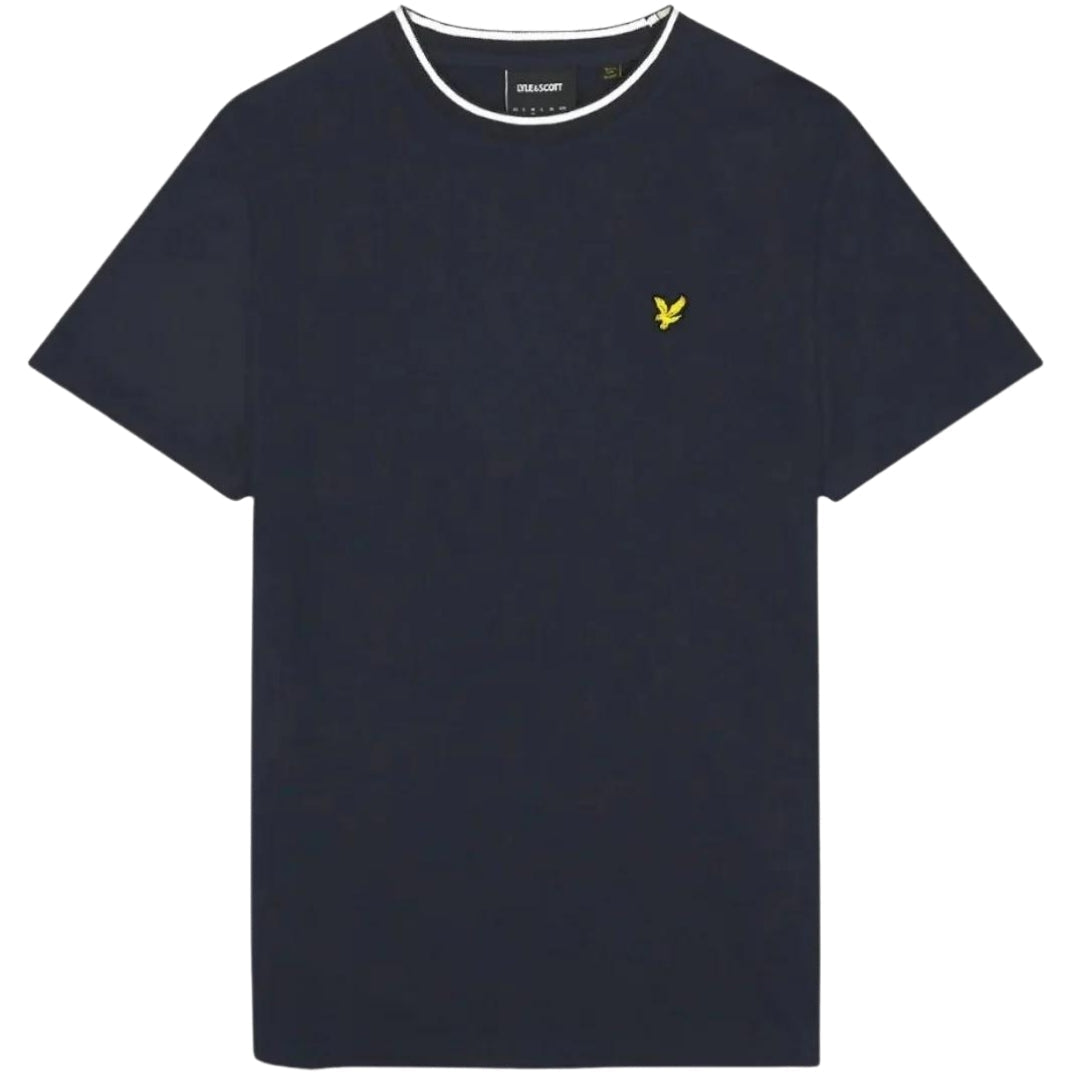 Lyle & Scott Tipped Collar Dark Navy T-Shirt