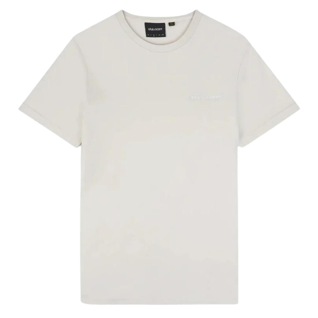 Lyle & Scott Embroidered Logo Plain Cream T-Shirt