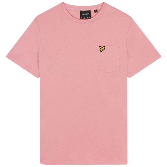 Lyle & Scott Pocket On Chest Palm Pink T-Shirt