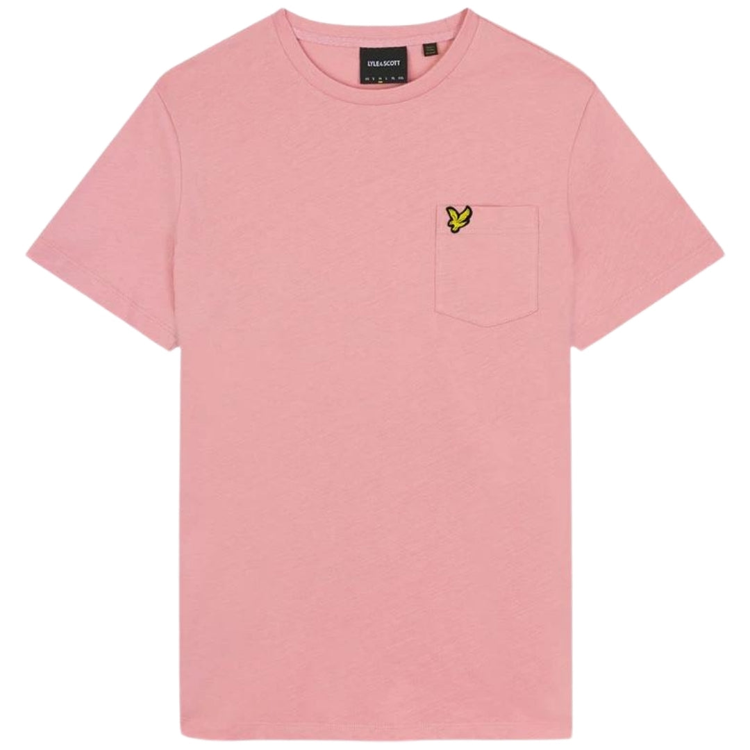 Lyle & Scott Pocket On Chest Palm Pink T-Shirt M