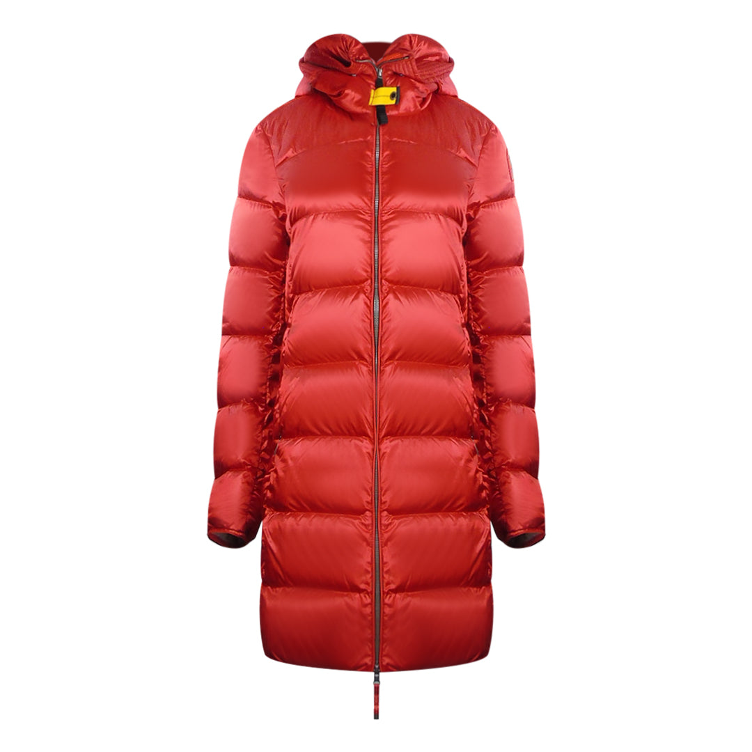 Parajumpers Marion Red Long Hooded Down Jacket S