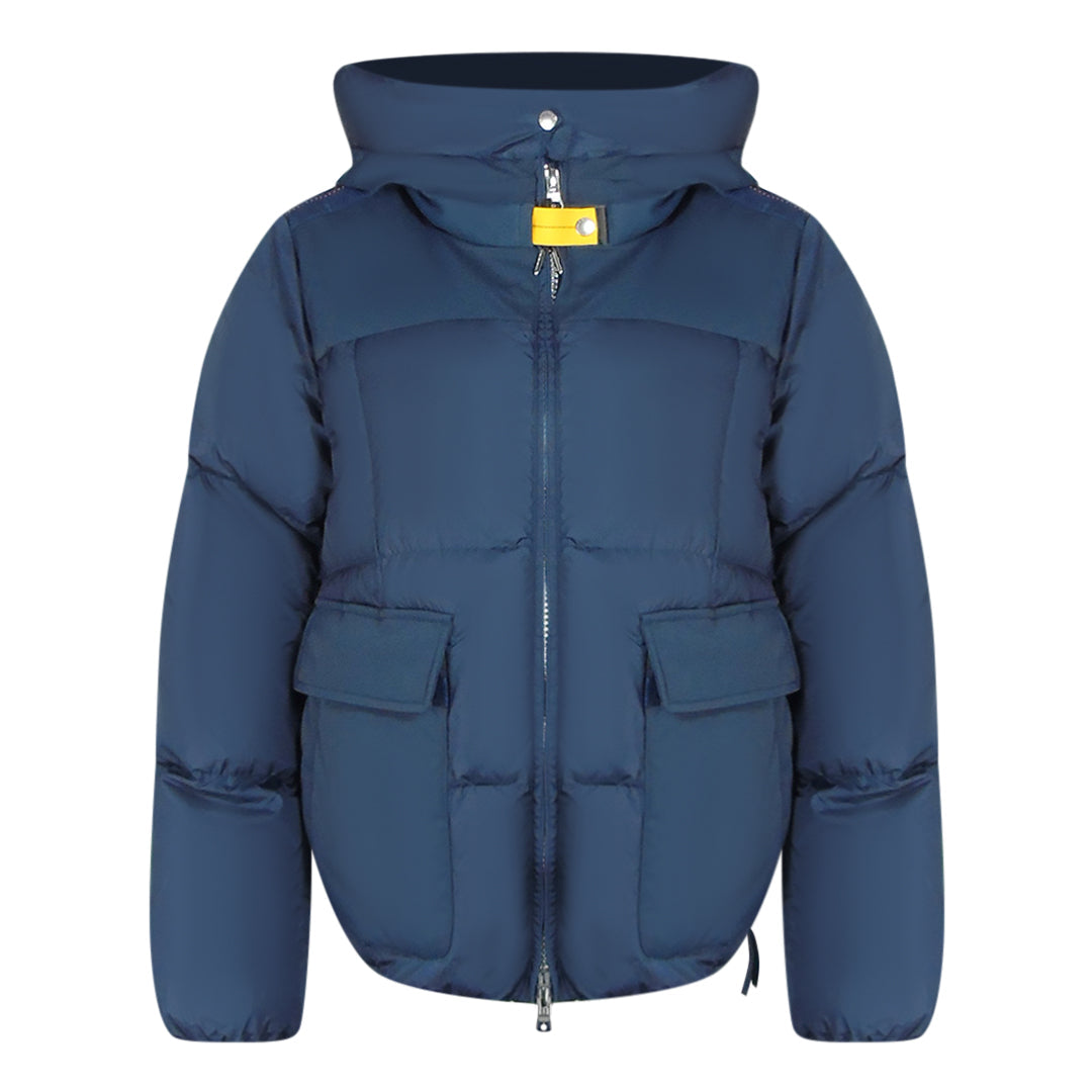 Parajumpers Nami Navy Blue Hooded Down Jacket S