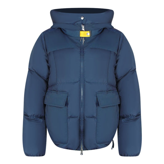 Parajumpers Nami Navy Blue Hooded Down Jacket S