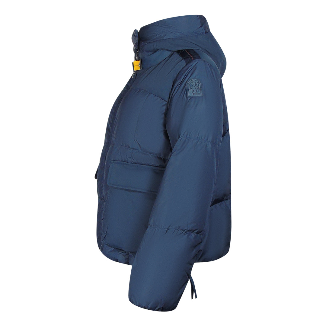 Parajumpers Nami Navy Blue Hooded Down Jacket S