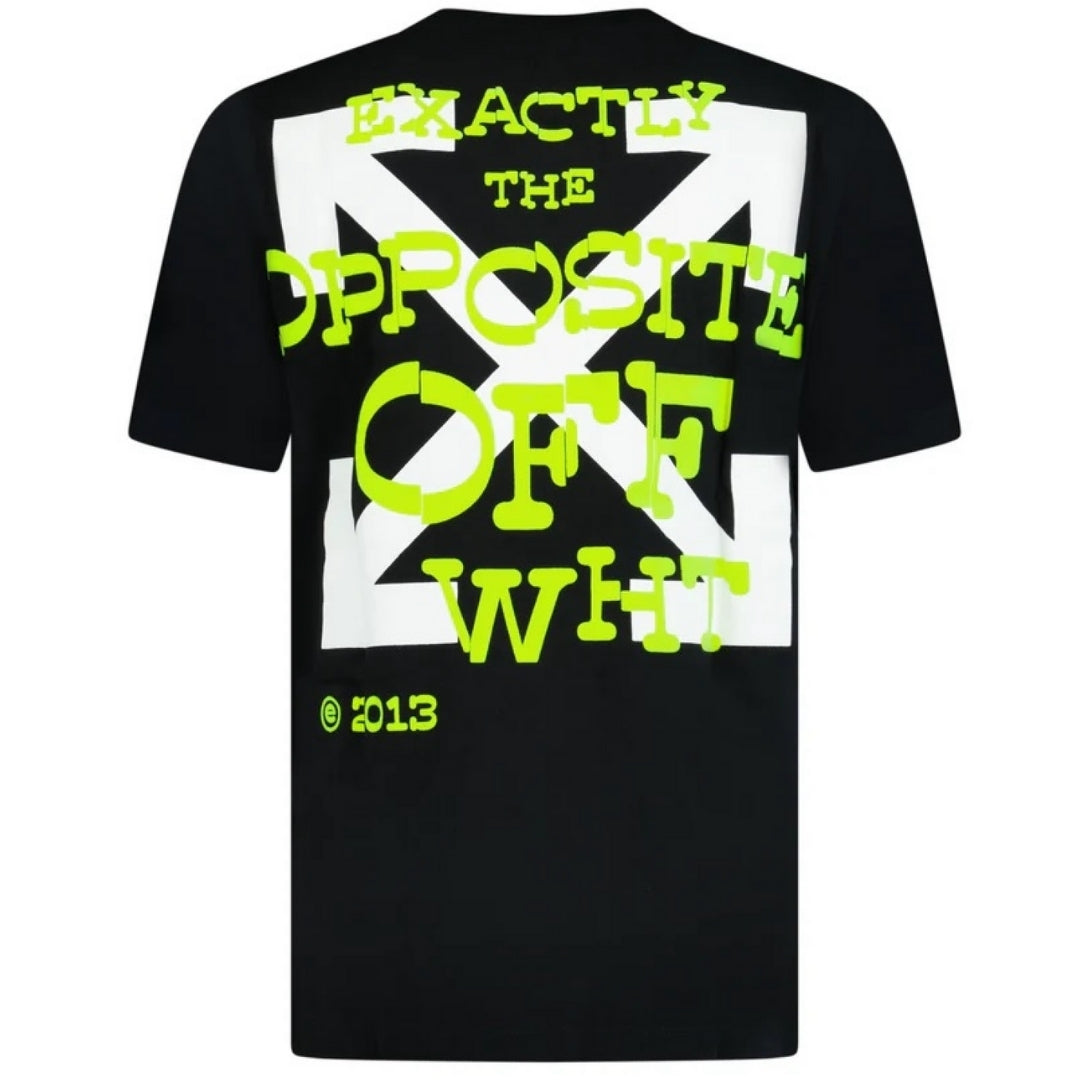 Off-White Exactly The Opposite Logo Regular Fit Black T-Shirt S