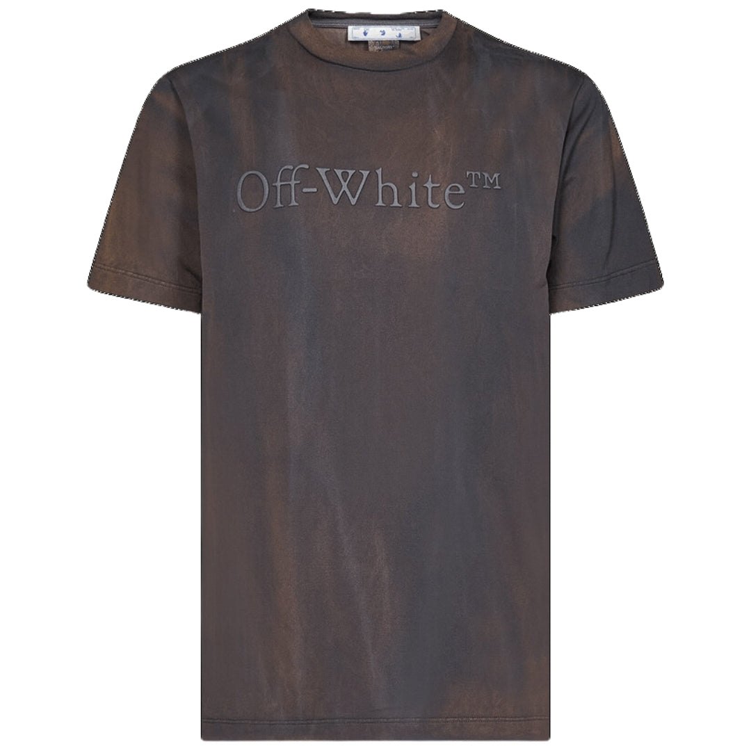 Off-White Bookish Land Slim Fit Petrol T-Shirt