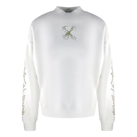 Off-White Splash Arrow Skate Fit White Sweatshirt S