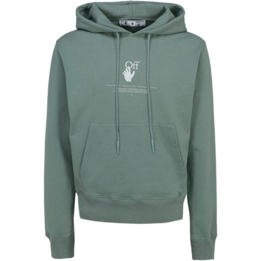 Off-White Graffiti Logo Green Hoodie XS