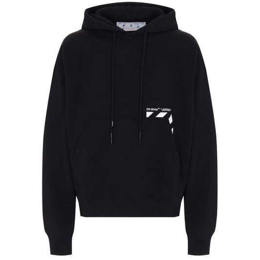 Off-White Diag Pocket Design Skate Fit Black Hoodie