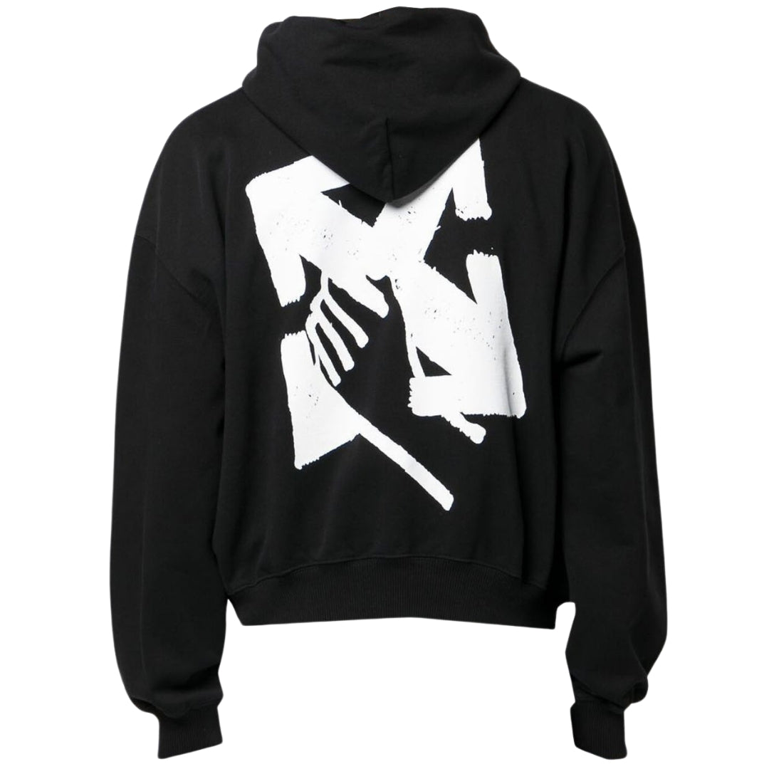 Off-White Hand Arrow Logo Boxy Fit Black Hoodie