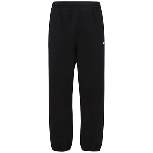 Off-White Diag Helvetica Design Slim Cuffed Black Sweatpants M