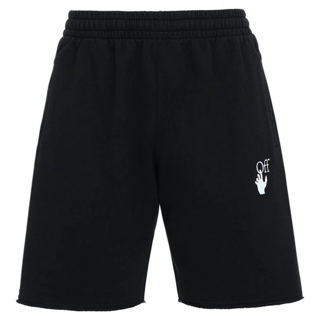 Off-White 90'S Logo Black Sweat Shorts L